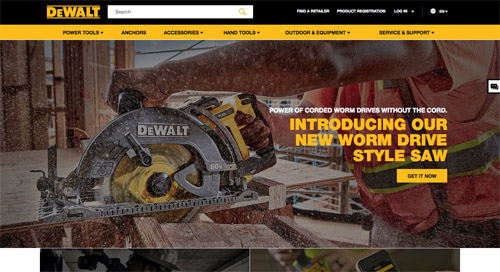 DEWALT website link
