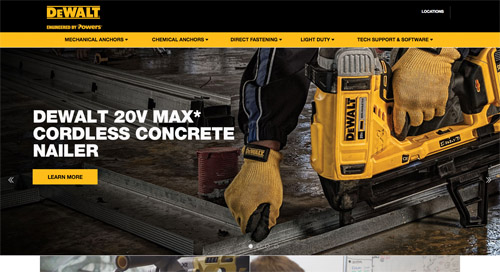 DEWALT Engineered by Powers website link