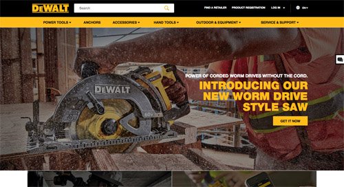 DEWALT website link